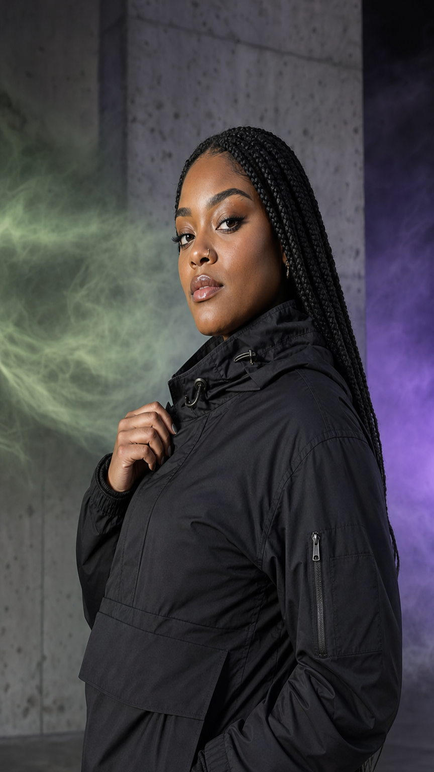 Jaqueta anorak preta