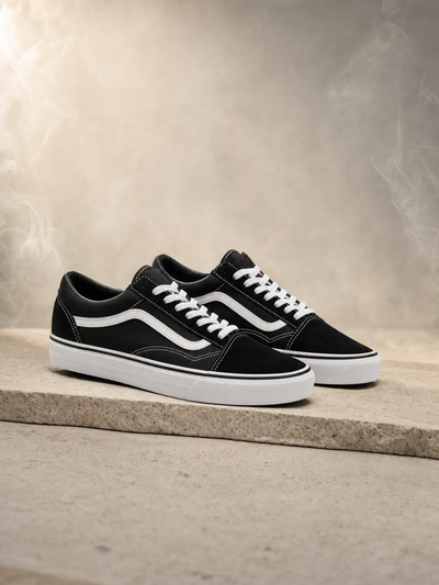Tênis preto skate (silhueta Old Skool)