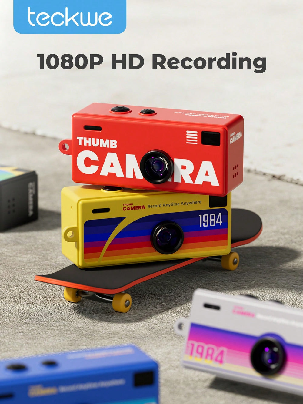 Teckwe Mini câmera chaveiro · 1080P FHD vintage