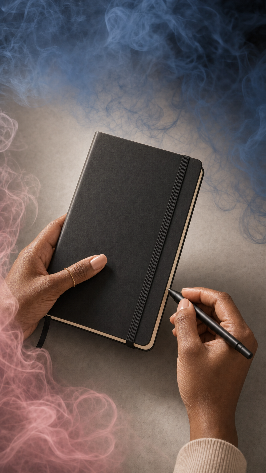 Caderno preto capa dura A5