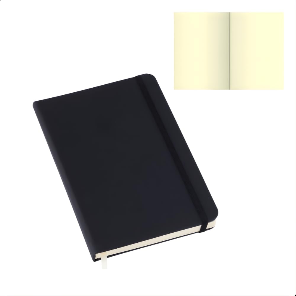 Caderno sem pauta preto