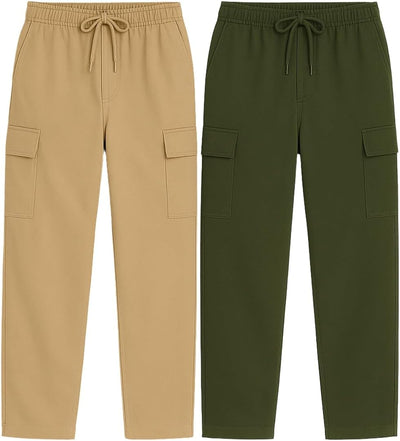 Calça cargo verde militar reta