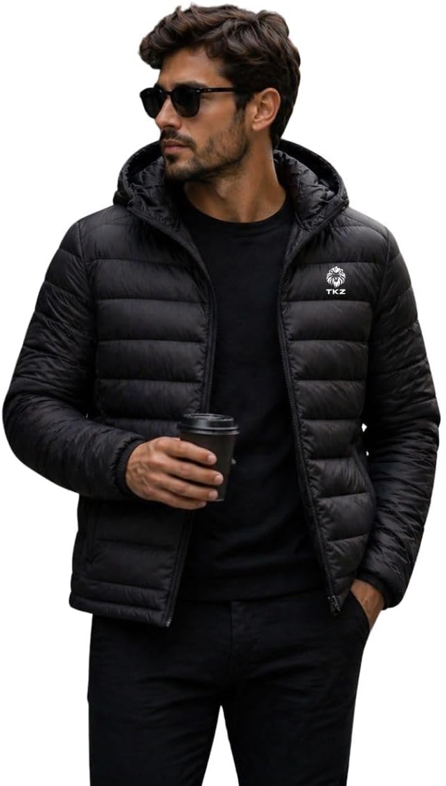Puffer jacket preta fosca · TKZ