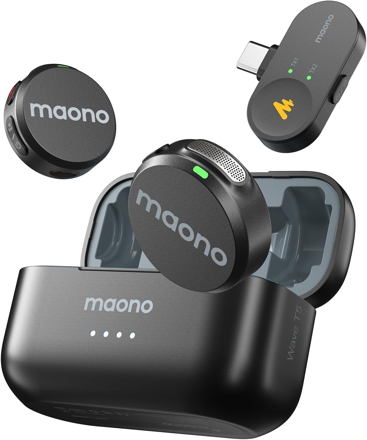 Microfone lapela Maono Wave T1 USB-C
