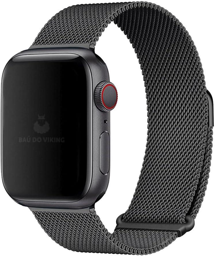 Pulseira Milanese preta para Apple Watch