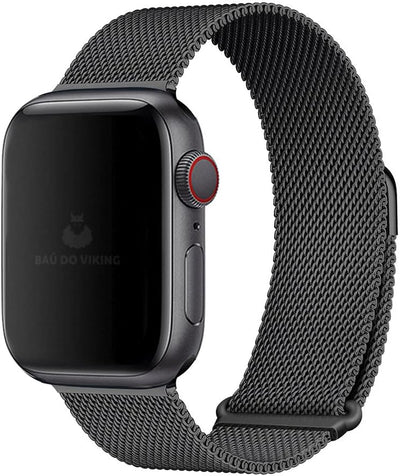 Pulseira Milanese preta para Apple Watch