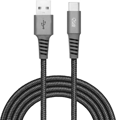 Cabo USB-C I2GO 2m nylon trançado