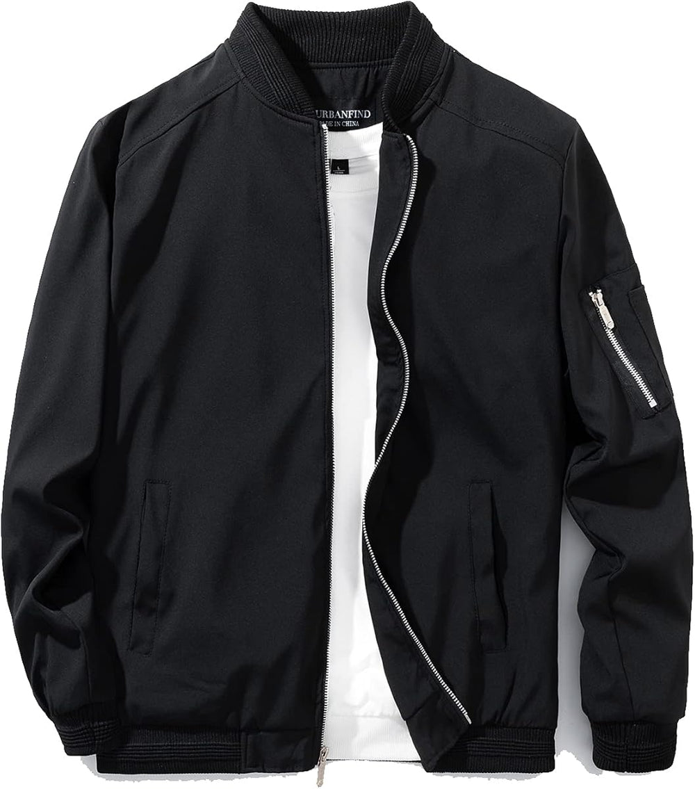 Jaqueta bomber preta fosca · streetwear
