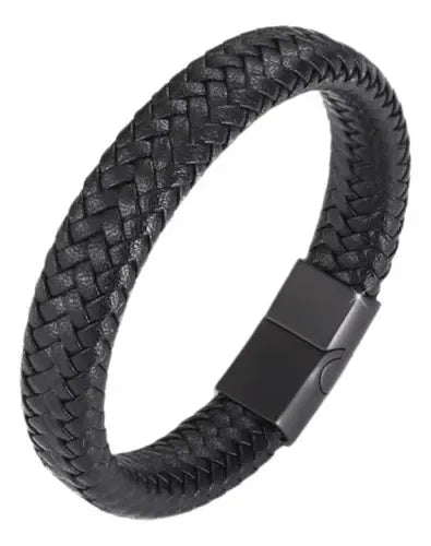 Pulseira de couro preta