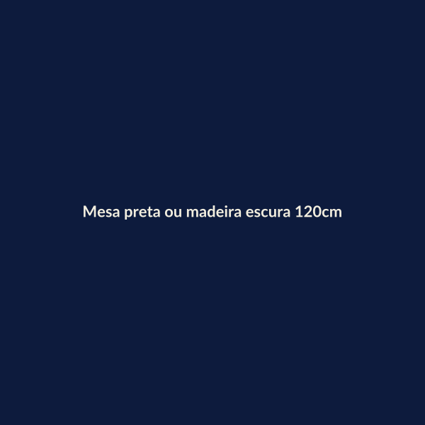 Mesa preta ou madeira escura 120cm