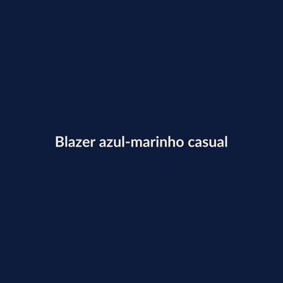 Blazer azul-marinho casual