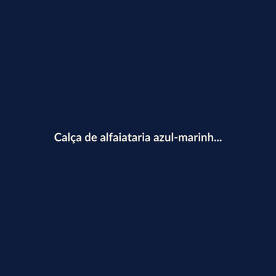 Calça de alfaiataria azul-marinho relaxada