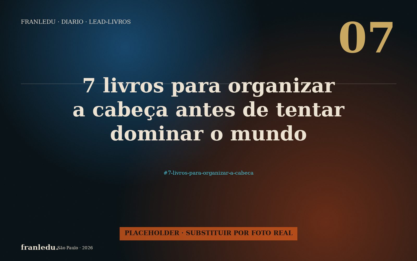 7 livros para organizar a cabeça antes de tentar dominar o mundo.