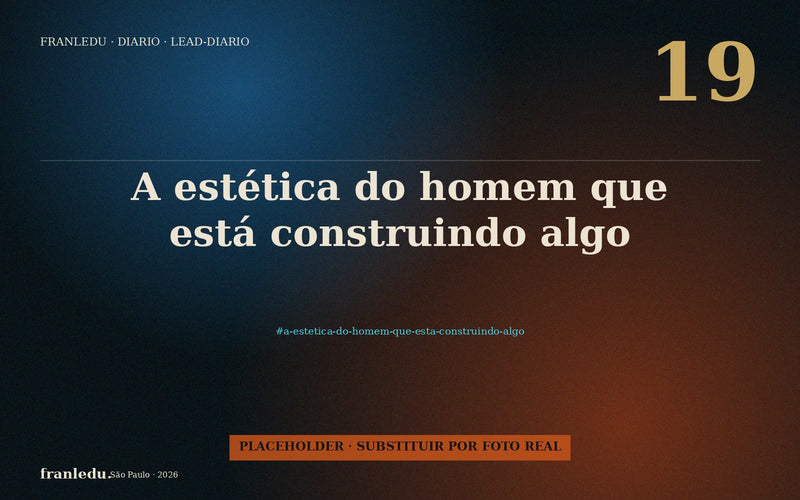 A estética do homem que está construindo algo.