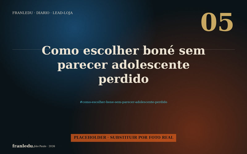 Como escolher boné sem parecer adolescente perdido.