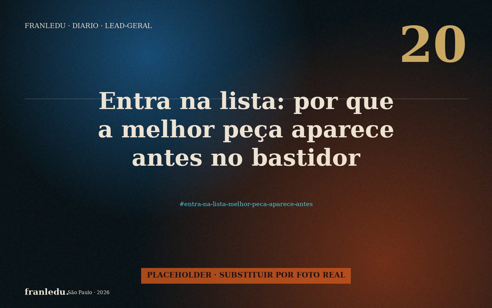 Entra na lista: por que a melhor peça aparece antes no bastidor.
