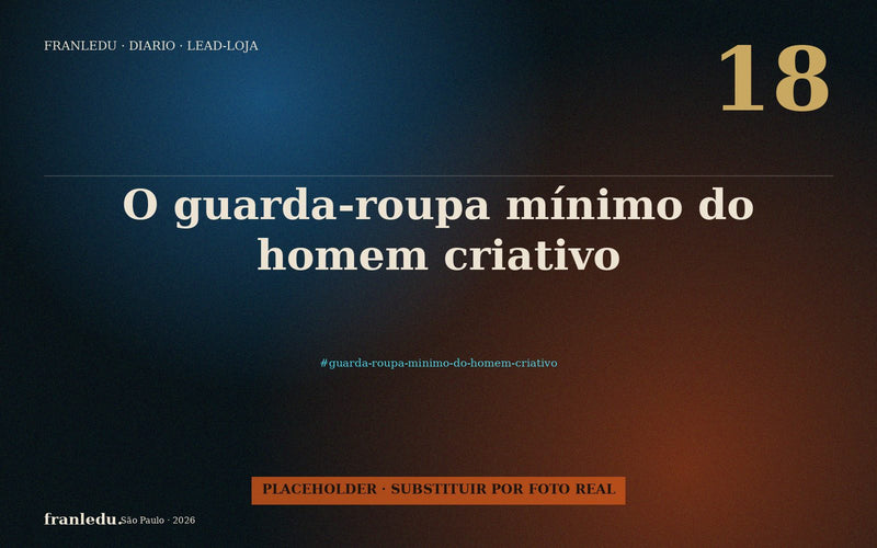 O guarda-roupa mínimo do homem criativo.