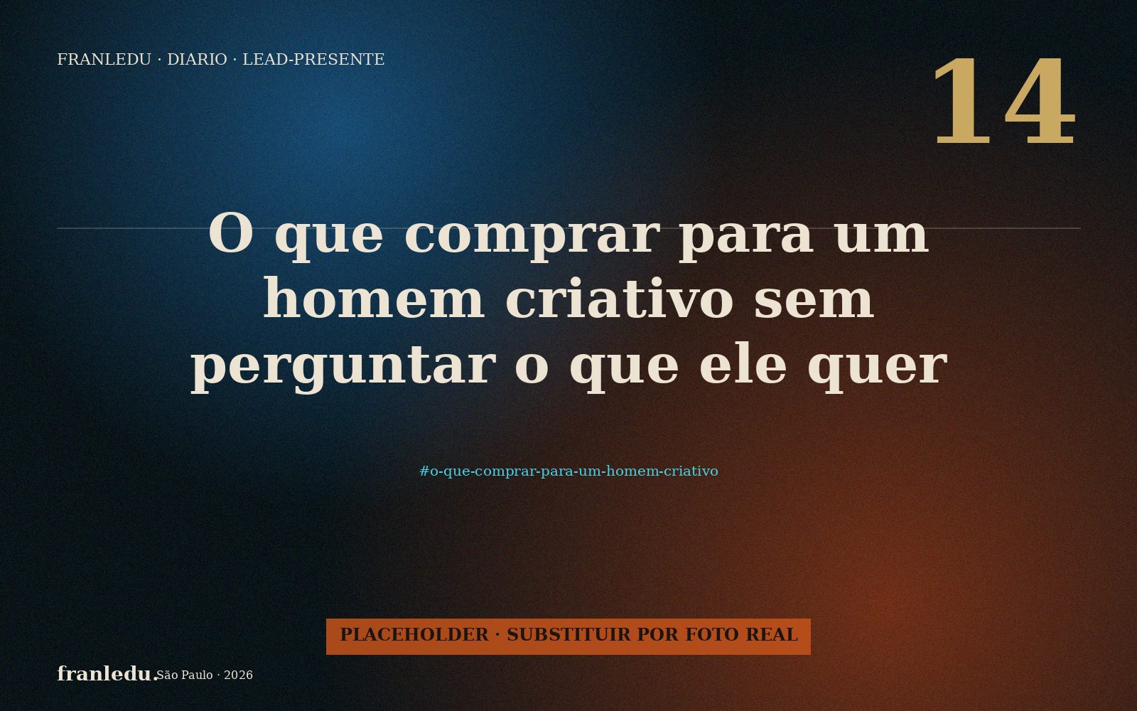 O que comprar para um homem criativo sem perguntar o que ele quer.