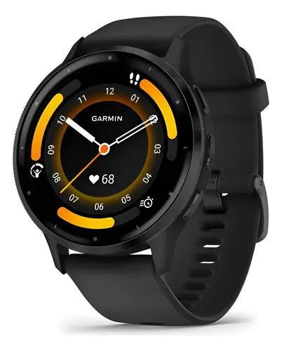 Smartwatch slim preto (estilo Venu)