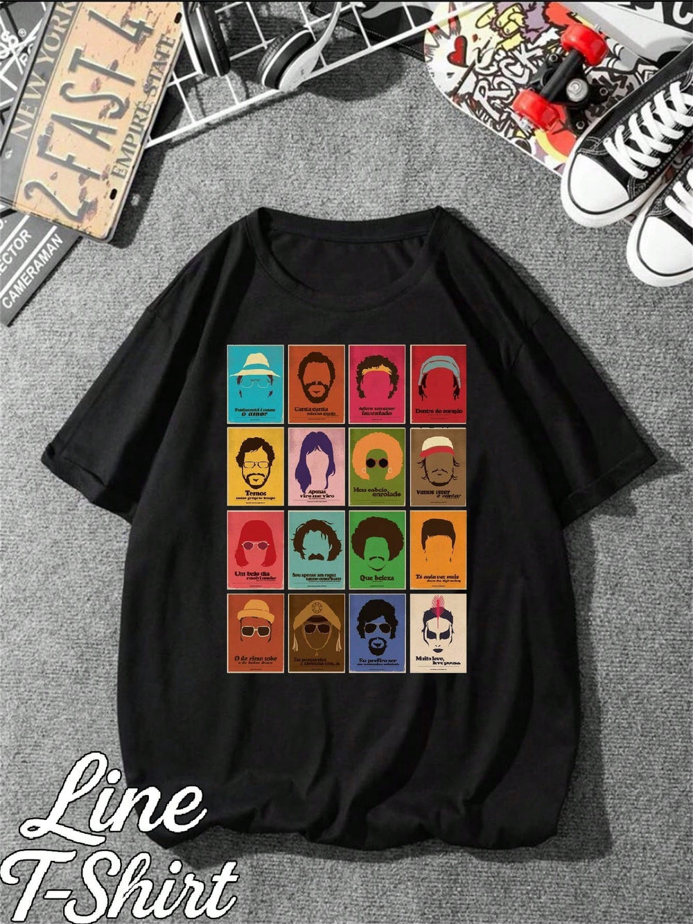 Camiseta MPB · Raul Seixas, Rita Lee, Tim Maia