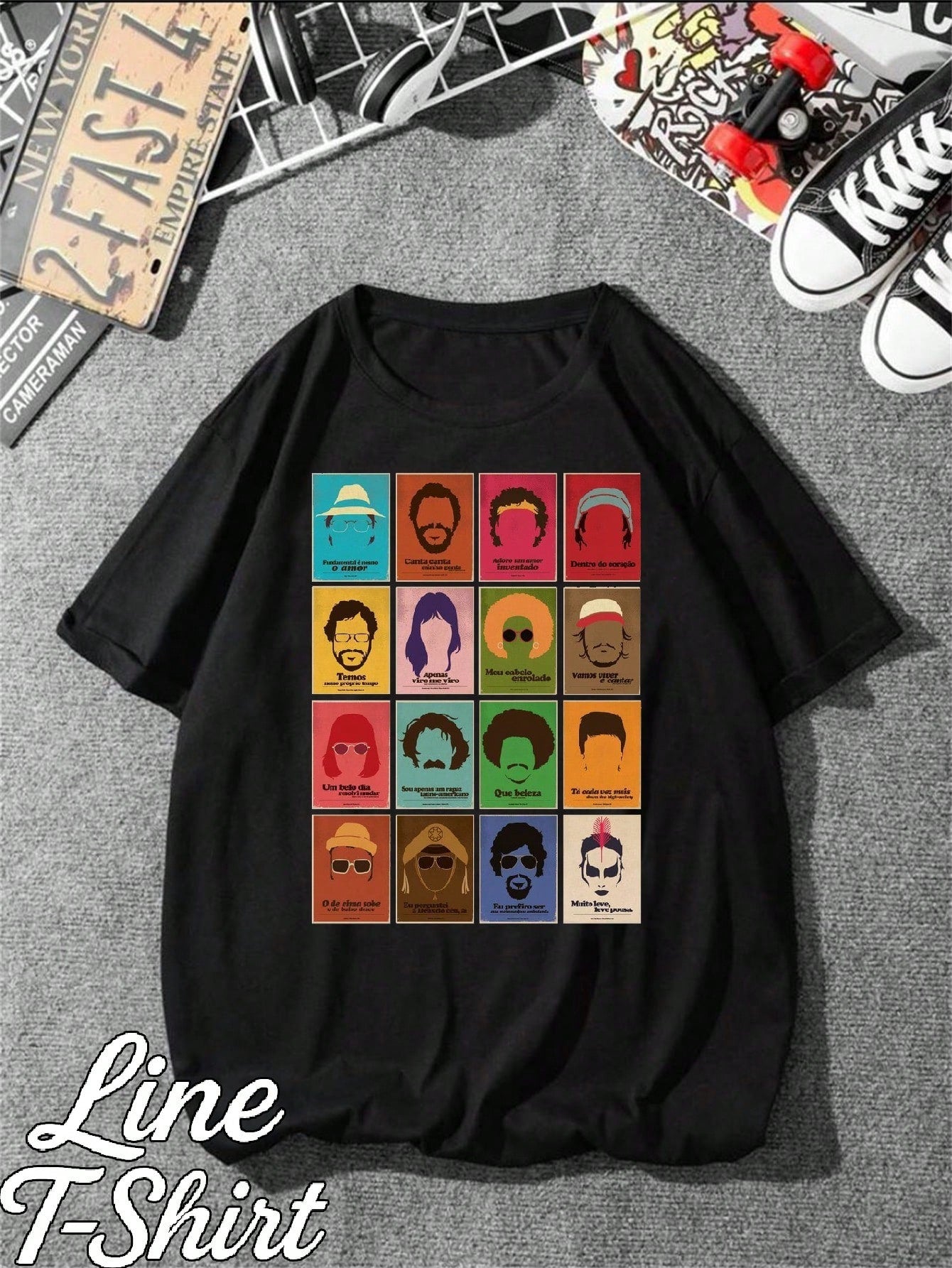 Camiseta MPB · Raul Seixas, Rita Lee, Tim Maia