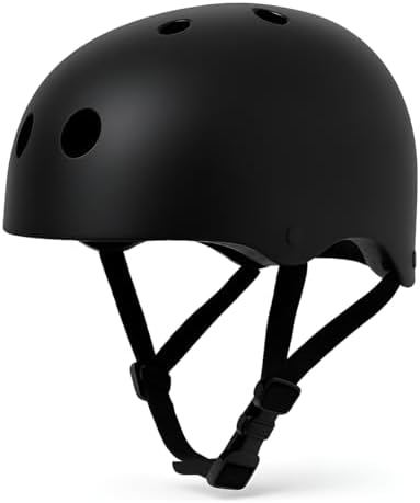 Capacete preto fosco para skate