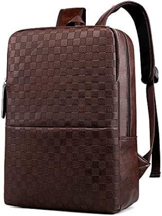 Mochila preta minimalista PU para notebook