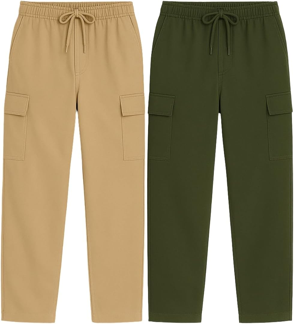 Calça cargo verde militar reta