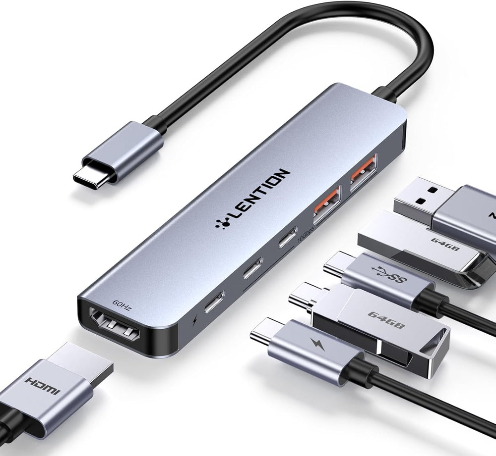 Hub USB-C 6-em-1 4K HDMI · LENTION
