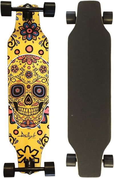 Allyb Skull Mexican · longboard montado