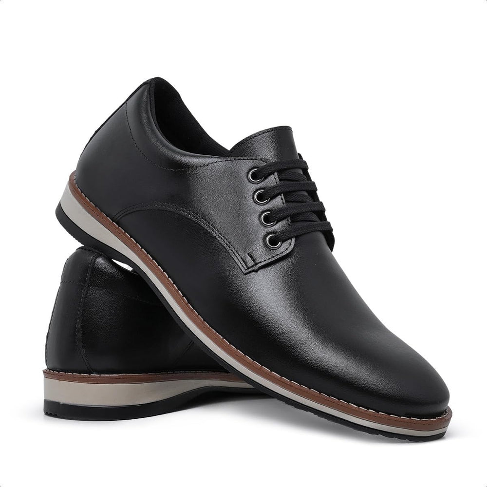 Sapato derby preto minimalista