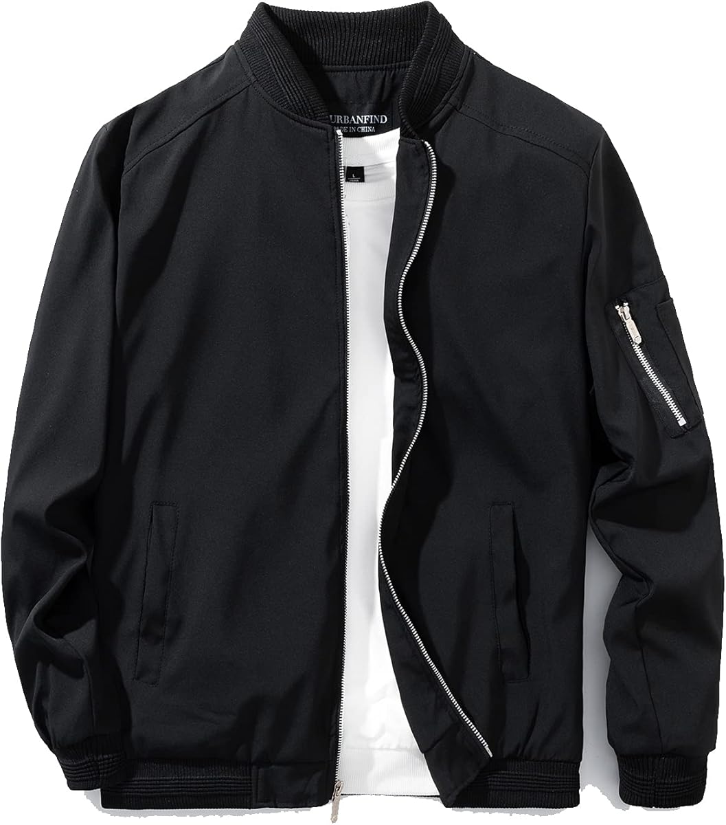 Jaqueta bomber preta fosca · streetwear
