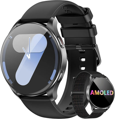 Smartwatch redondo AMOLED 1.43" chamadas bluetooth