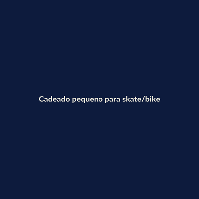 Cadeado pequeno para skate/bike