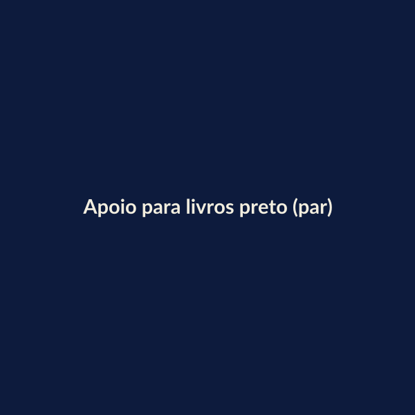 Apoio para livros preto (par)