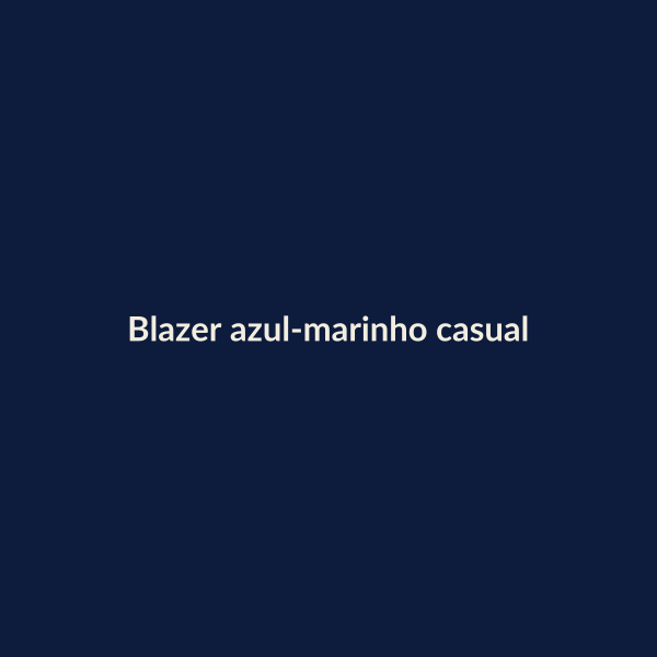 Blazer azul-marinho casual
