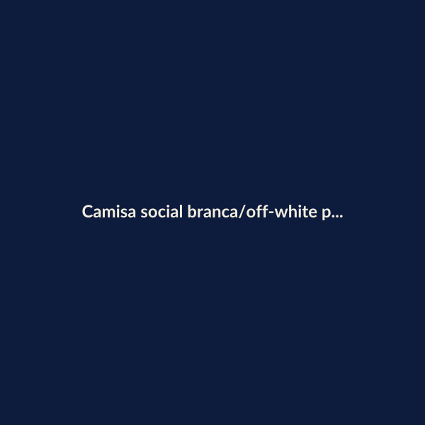 Camisa social branca/off-white premium