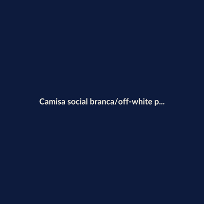 Camisa social branca/off-white premium
