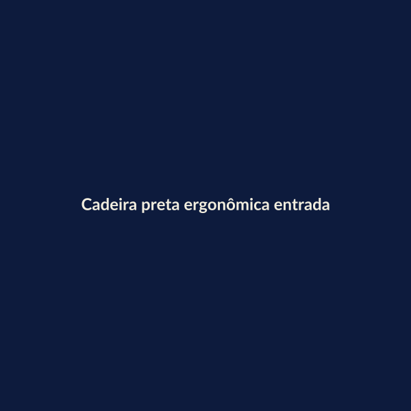 Cadeira preta ergonômica entrada