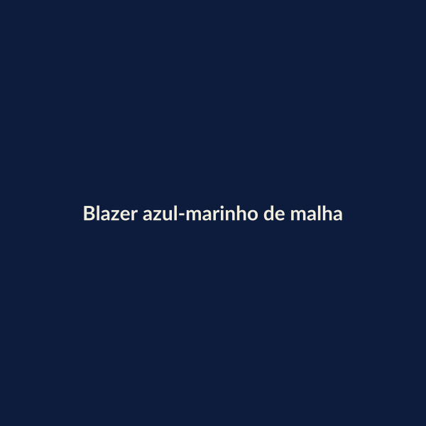 Blazer azul-marinho de malha