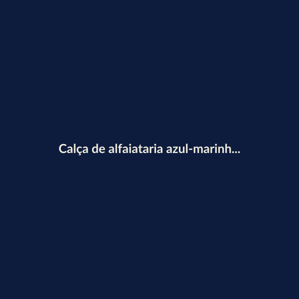 Calça de alfaiataria azul-marinho relaxada